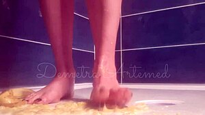 i crush banana with my bare feet