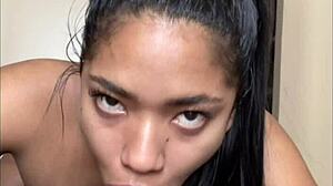 Amateur Couple Enjoys Deepthroat Blowjob With Neighbor's Cock