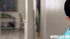 Alex Coal gasps, Oh no, my boss is riding me cowgirl style!