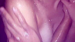 Argentinian milf swallows big cock cum in shower