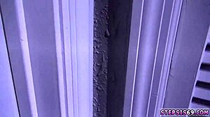 Teen begs for cock, suspended step sis