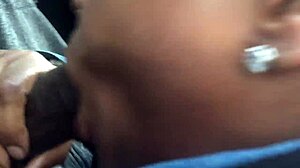 blonde girl sucks big black cock in part two