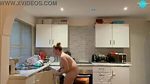 Amateur Teen 18+ Naked Cleaning With Big Ass