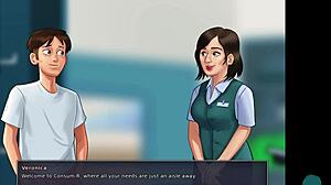 Busty Blonde Roxxy Bathes In Shower