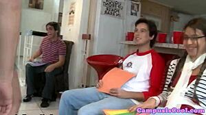 have you seen this alluring teen getting her pussy drilled in the dorm