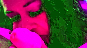 pretty milf with big natural tits cleans pipes deeply in homemade deepthroat scene