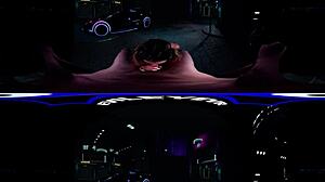 Evileyevr's Cyberpunk Alley Sex with Karma Rx in Costume Doggystyle POV Blowjob