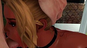 shelly's homecoming with spit and double anal fun