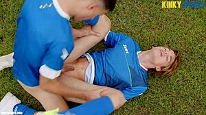 soccer bro dominates his bottom pal again rough
