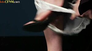 busty british cfnm mistresses wank submissive in group session casually