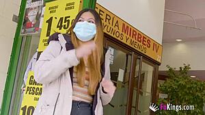 Chubby Latina Flashes Outdoors and Gets Fucked by Muscular Stud