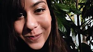 Romanian babe takes huge dick in ass outdoors