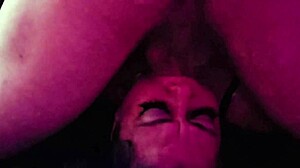 pretty milf with big natural tits cleans pipes deeply in homemade deepthroat scene