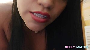 Latina Solo Masturbates Pussy and Ass in POV with Big Tits