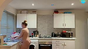 Amateur Teen 18+ Naked Cleaning With Big Ass