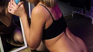 Why is the beautiful girl sucking dildo and riding it?