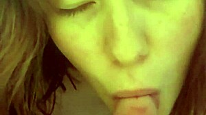 I'm sucking my boyfriend's dick while his friend watches with big tits.