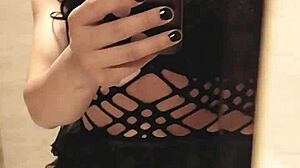 this asian crossdresser just chilling in his room, masturbating casually.