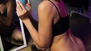 Why is the beautiful girl sucking dildo and riding it?