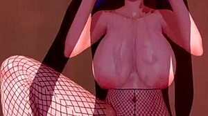 3D Hentai Maid With Big Tits And Ass In Fishnets