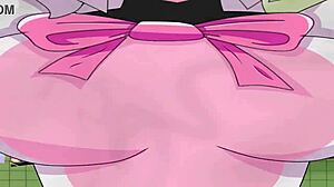 mangle boobs... oh man, those big tits are just bouncing everywhere, so huge and anime-style!