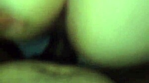 Amateur couple engages in doggystyle position.