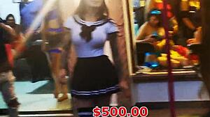 Sailor attends cosplay thong auction