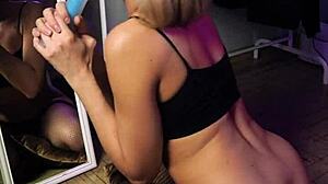 Why is the beautiful girl sucking dildo and riding it?