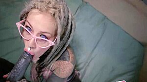 Alternative couple's rough anal fuck from POV