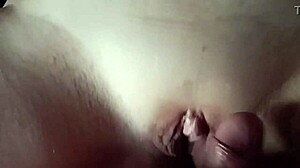 The blonde spanish woman rubs her big cock on my pussy to wake me up