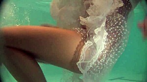 Russian Babe Natalia Strips Naked Underwater