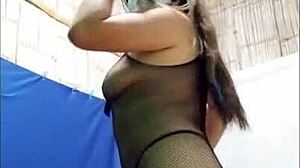 Stepsister Challenges Me To Show Her Hot Pussy In Lingerie