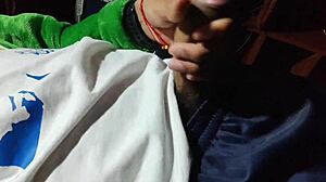 big cock of young 18+ man cumming in spurts after intense action