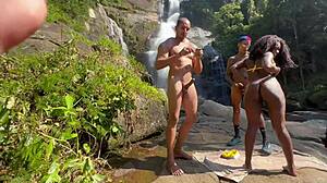 Amateur Backstage Fun With Pretinha At Waterfall