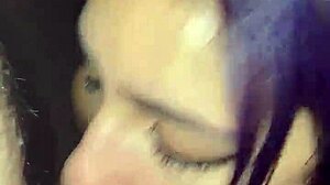 puerto rican babe sucks bwc in public, gets caught