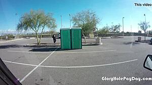 chubby girl suckin gloryhole cock at baseball field