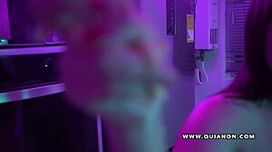 quianon master teaches footjob in kitchen solo