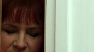 Hey, that mature in stockings caught me jerking in the bathroom and gave a teasing blowjob