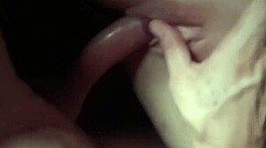 The blonde spanish woman rubs her big cock on my pussy to wake me up