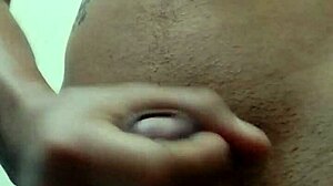 horny guy masturbates solo to cumshot