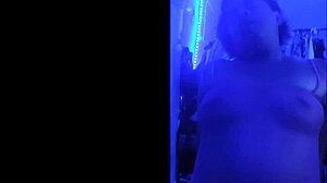latina mommy rides wild at neon party