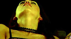 Genesis Fingers Her Teen Slit In Fishnets