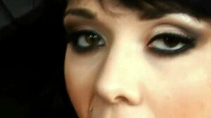 big ass brunette showing off her huge tits!