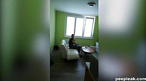 amateur couple relaxes with passionate doggystyle sex after work