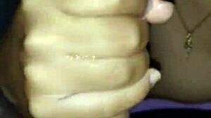 brunette wife sucking and milking cock for cuckold to watch