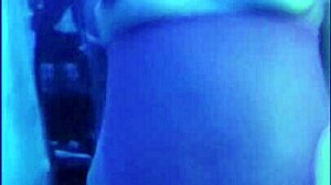 latina mommy rides wild at neon party