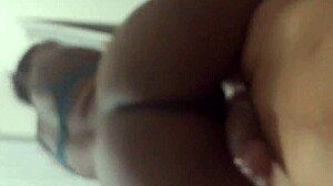 Fucking hot brunette girlfriend with friend watching