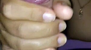 brunette wife sucking and milking cock for cuckold to watch