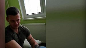 amateur couple relaxes with passionate doggystyle sex after work