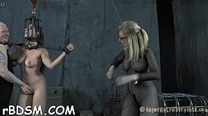 Rough Femdom Sucking Tight Pussy And Fucking With BDSM Blowjob